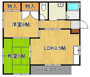 コーポ梶原【2階】の間取り