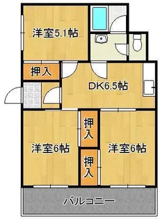 アリエス足原【5階】の間取り