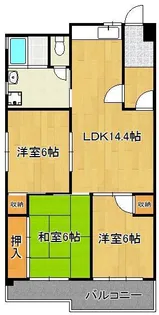 グランドハイツ片野【5階】の間取り