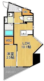 ウィングス重住【4階】の間取り
