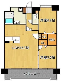 グランヒルズ三萩野【10階】の間取り