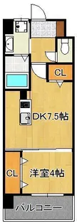 1DKの間取り画像