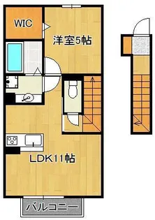 コスモ三萩野【2階】の間取り