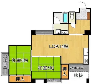 ヴェーチェル小倉北【3階】の間取り