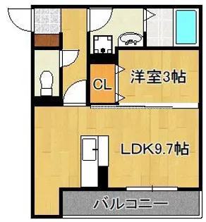 ザ・レジデンスBonjono West【2階】の間取り