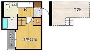 RideⅡ【1階】の間取り