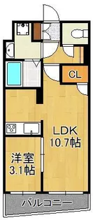Erde三萩野【7階】の間取り