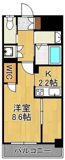 Erde三萩野【4階】の間取り