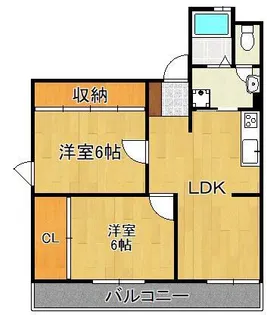 ロジエ城野【5階】の間取り