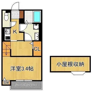 ブランシェ三萩野【2階】の間取り