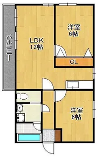 コスモハイツ【3階】の間取り
