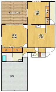 コスモハイツ【1階】の間取り