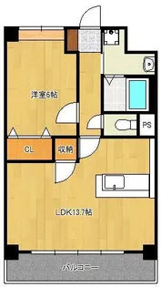 サンビーム三萩野駅前【2階】の間取り
