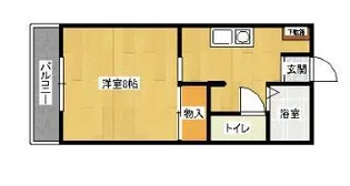 ビーライン足原【2階】の間取り