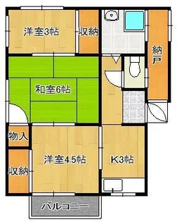 中村アパート【1階】の間取り