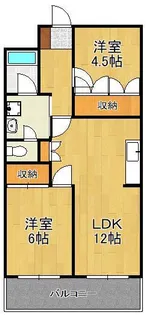 ギャランドラ片野【4階】の間取り