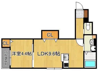 Ellina貴船Ⅲ【3階】の間取り