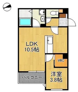 Crecia片野Ⅱ【2階】の間取り