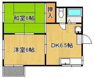 コスモハイツ【2階】の間取り