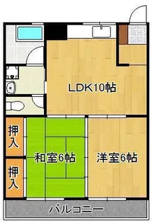 2LDKの間取り画像