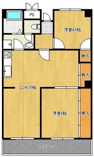 コーポ西鳴水【1階】の間取り