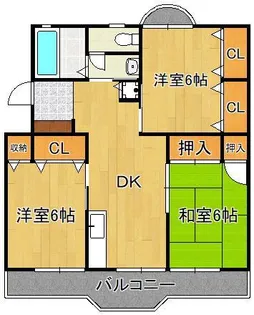 鳴水コーポラス【3階】の間取り