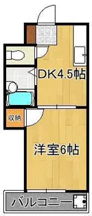 シャトレ穴生Ⅰ【2階】の間取り