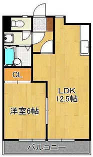 シャトレ岸の浦【5階】の間取り
