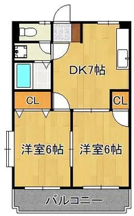 シャトレ若葉【1階】の間取り