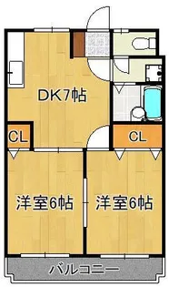 シャトレ若葉【5階】の間取り