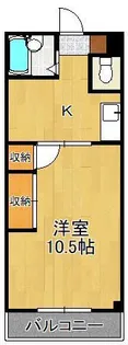 1Kの間取り画像