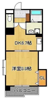 アーバンハイツ南台【6階】の間取り