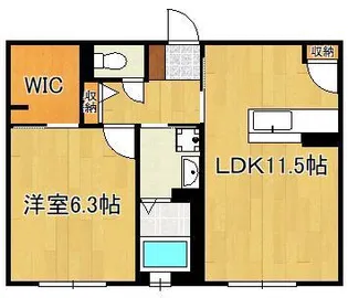 グリーンコート楽Ⅱ【1階】の間取り