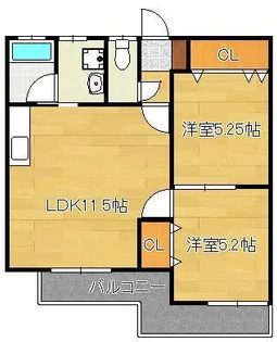 ジョイフルパームライフ【2階】の間取り