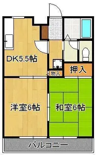 ビーラインKⅡ【2階】の間取り