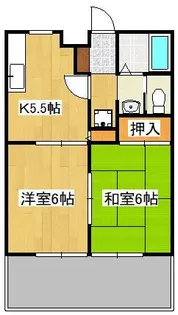 ビーラインKⅢ【2階】の間取り