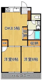 ギャラン瀬板【6階】の間取り