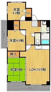 3LDKの間取り画像