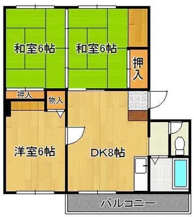 ピアコート陣原【2階】の間取り