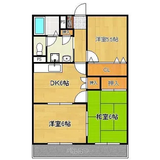 ロイヤルハイツ穴生【1階】の間取り