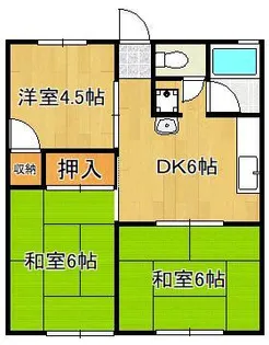 グランデール鳴水A【1階】の間取り