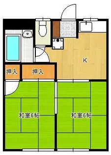 三ヶ森コーポ【2階】の間取り