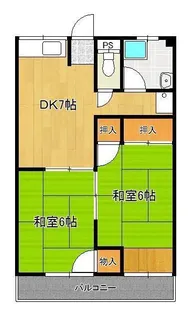 北九ハイツ【3階】の間取り