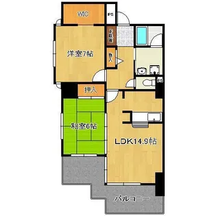 レーベント黒崎【4階】の間取り