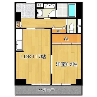 レーベント黒崎【4階】の間取り