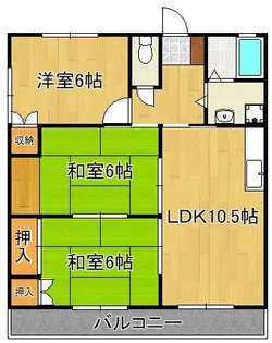 ライフビル森下【3階】の間取り