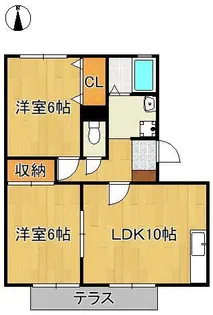 リヒト若松【1階】の間取り