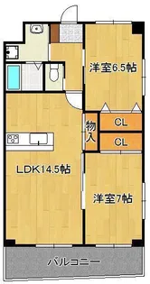 クレフォート皇后崎【3階】の間取り