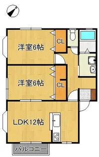 レジデンスカームⅡ【2階】の間取り