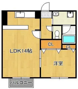 アビタシオン・ドゥ【4階】の間取り